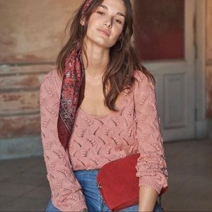 Sezane Yvette jumper dusty pink size S